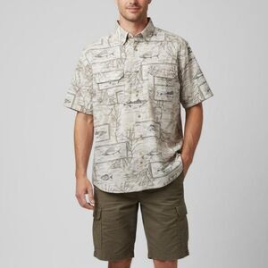 Chaps Men's Vented Shirt XXL Beige Fishing Breathable Camping Sailing EUC